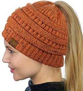 Soft Knit Ponytail Beanie