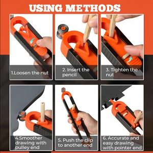 Precise Contour Gauge With Lock