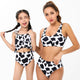 Black And White Pattern Bikini Mommy And Me Swimsuit