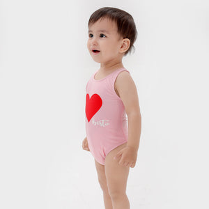 Family Matching Heart Printed Swimsuits