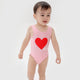 Family Matching Heart Printed Swimsuits