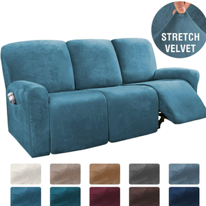 Stretchable Velvet Recliner Slipcover