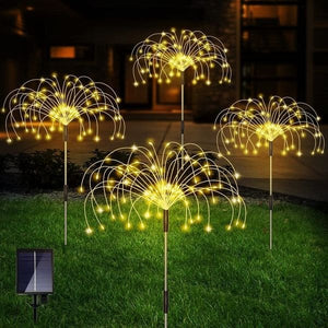 Waterproof  Solar Garden Fireworks Lamp