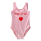 Family Matching Heart Printed Swimsuits