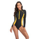 Athletic Rash Guard One-Piece Swimsuit