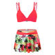 Floral Bikini Set & High Waisted Swim Skirt