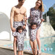 Family Matching Long Sleeve Leopard Swimsuits