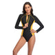 Athletic Rash Guard One-Piece Swimsuit