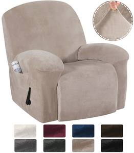 Stretchable Velvet Recliner Slipcover