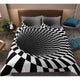 3D Vortex 3-Piece Duvet Cover Set Hotel Bedding Sets Comforter Cover with Soft Lightweight Microfiber,1 Duvet Cover, 2 Pillowcases for Double/Queen/King(1 Pillowcase for Twin/Single) coverlet