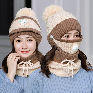 3PCS Womens Winter Scarf Set